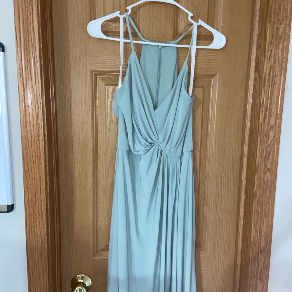Bridesmaid dress David’s bridal *Dusty sage* alteration to the bottom 1 inch. - Picture 7 of 7